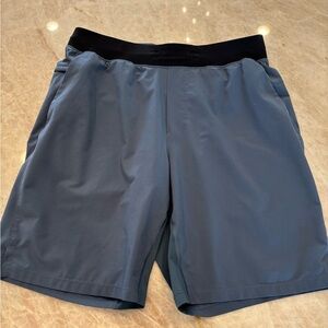 Lululemon Men’s Blue/Black Waistband Athletic Shorts
